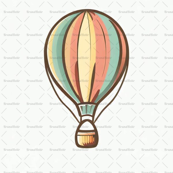 Verspielter Heißluftballon